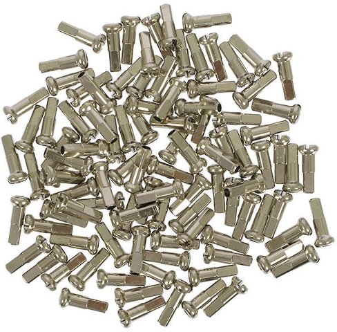 Messing-Nippel 2,0 mm - 100 Stück - silber/14 mm