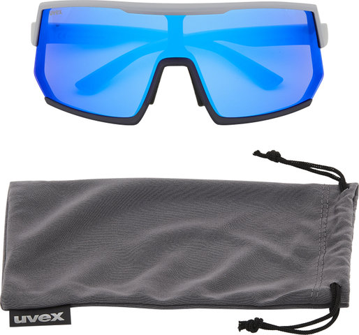 uvex sportstyle 235 sports glasses - rhino-deep space mat/mirror blue