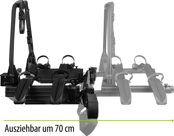 Eufab SD260 Bike Rack for Trailer Hitch - black-black