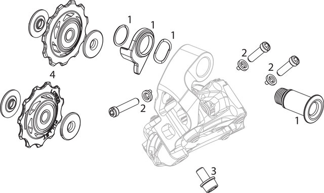 SRAM Piezas rep. p. sist. camb X0 / X9 / X7 / ViaGT 2x10 / 3x10 (2011-2013) - 1/plata, X7