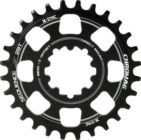 Chromag Kettenblatt Sequence SRAM X-Sync Direct Mount Boost - black/28 Zähne