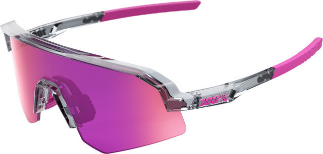 100% Gafas deportivas espejo Slendale SL - polished translucent grey | purple mirror
