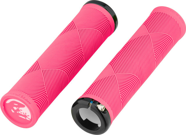 Lizard Skins Puños Strata Lock-On - neon pink/135 mm