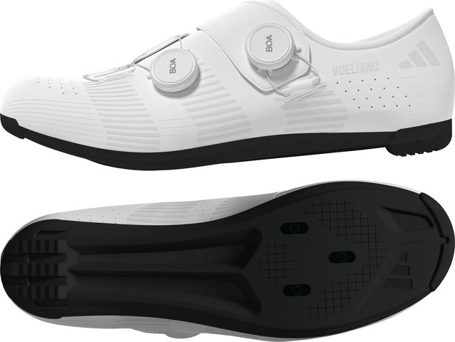 adidas Cycling Vueltano Carbon Rennrad Schuhe - cloud white-crystal white-core black | 42 2/3