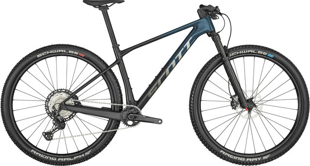 Scott Scale RC Team Carbon 29" Mountain Bike - prism aqua blue-brushed silver | 100 mm | 29" | L