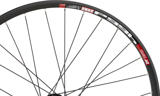 bc basic Juego de ruedas Mountain Alivio Disc 6 agujeros DT Swiss 466d 26" - negro | 26" set (RD 9x100 + RT 10x135) Shimano