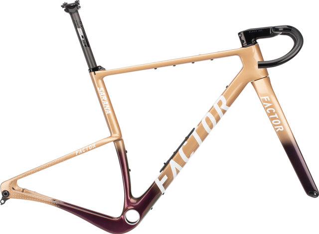 Factor Kit de Cuadro SARANA Prismatic Gold T47a Shimano Gravel Carbono 28" - prismatic gold | 28" | M | 51 mm | 38 cm, 100 mm