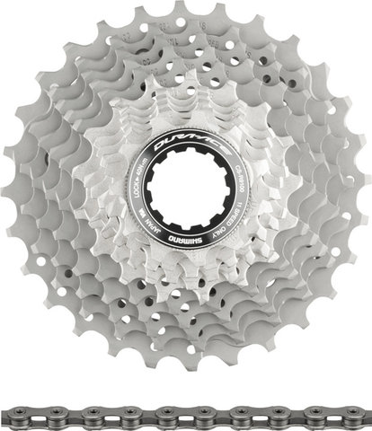 Shimano Kit d'Usure Dura-Ace Cassette CS-R9100 + Chaîne CN-HG901 11 vitesses - argenté/116/11-28