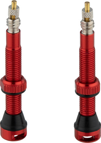 tune Válvula tubeless en set de 2 - rojo/SV 44 mm