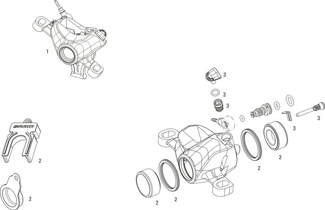 SRAM Level Ultimate Brake Caliper Spare Parts - 2/universal