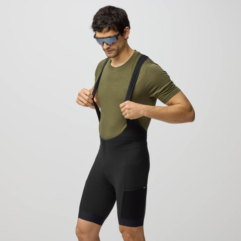 Fjällräven Hoja Bib Shorts Trägerhose - black | L