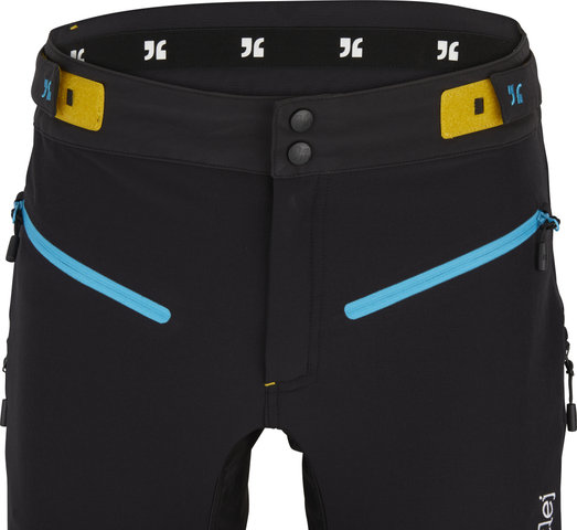 dirtlej Pantalones Trailscout Half & Half - black-turq/M