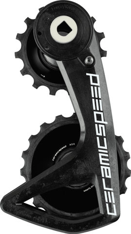 CeramicSpeed OSPW RS ALPHA SRAM Force E1/Rival E1 Black TEAM Logo Pulley Wheels - black team | 14 teeth (guide pulley), 20 teeth (tension pulley)
