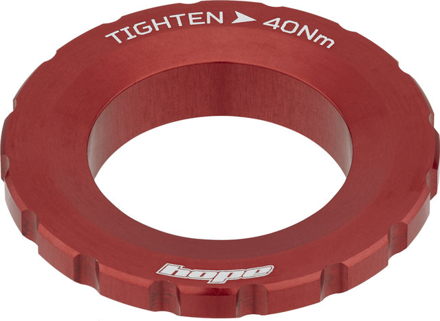 Hope Center Lock Lockring w/ External Teeth - red