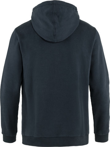 Fjällräven Logo Hoodie Pullover - dark navy | L
