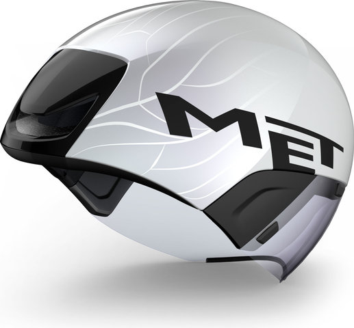 MET Codatronca Zeitfahrhelm - white silver matt glossy | 56 - 58 cm