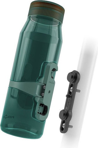FIDLOCK TWIST Life Trinkflasche 700 ml mit Bike Base Haltesystem - transparent-grün | 700 ml