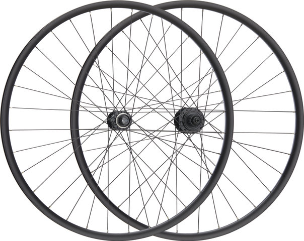 bc basic Set de Roues Mountain Deore Disc Center Lock P-22 29" - noir | set de 29" (avant 15x100 + arrière 10x135) Shimano Micro Spline