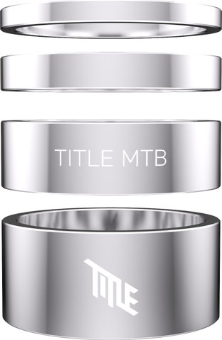 Title MTB Headset Spacer Kit 1 1/8" - chrome