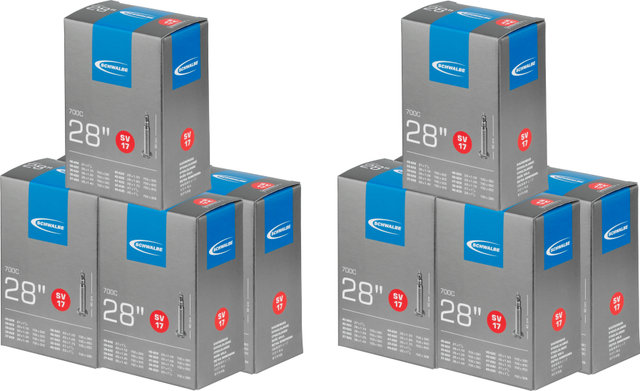 Schwalbe Inner Tube 17 for 28" - 10 Pieces - universal/Presta Valve (SV)/40-609 to 40-635/28/47-622/635 Presta 40 mm/40 mm