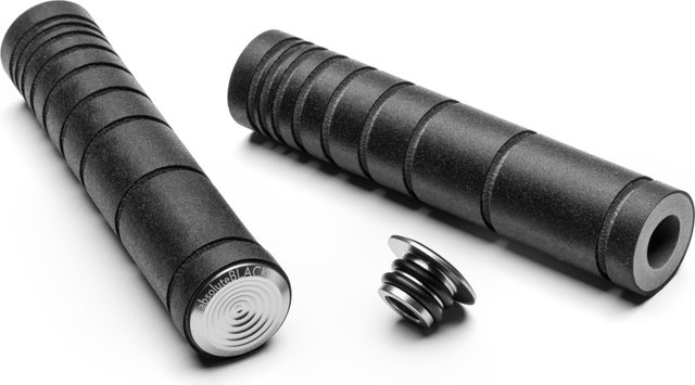 absoluteBLACK Puños de manillar Premium Silicone Dual Density Enduro - black | 130 mm
