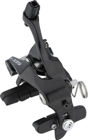 Shimano 105 v+h Set Felgenbremse BR-R7010 für Direktmontage - silky black/Satz ( VR+HR Sitzstreben )