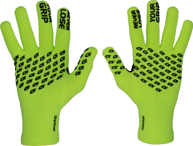 GripGrab Guantes de dedos completos Waterproof Knitted Thermal - yellow hi-vis/M/L