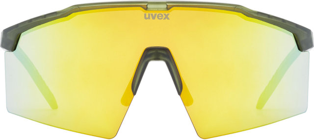 uvex flowline Brille - olive matt | mirror gold