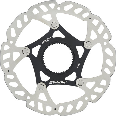 Swissstop Disque de Frein Catalyst Pro Center Lock - silver-black/140 mm