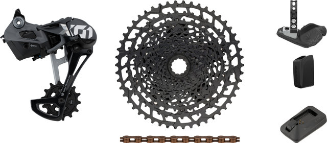 SRAM Kit de Mise à Niveau X01 Eagle AXS 1x12vit. avec Cassette pour Shimano - black - XX1 copper/Shimano VTT/14 dents/Shimano MTB/aucun/11-50/aucun/sans