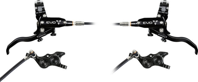 Hope Juego de Frenos de Disco EVO TR4 con Latiguillo de Plástico - black-black | Set | left/right (side-specific)