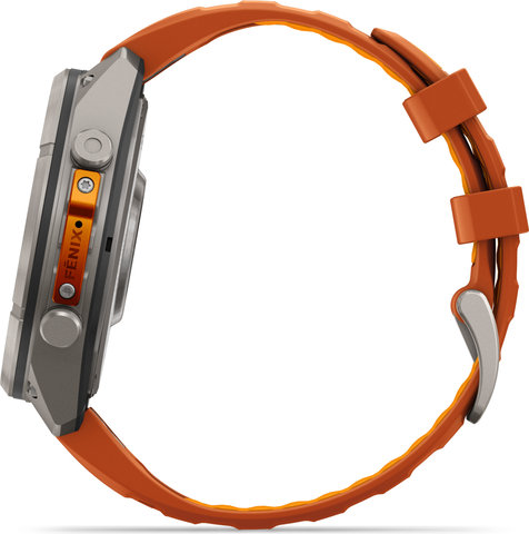 Garmin fēnix 9 Pro – inReach AMOLED Titan 47 mm Multisport-Smartwatch - autumn orange-spark orange