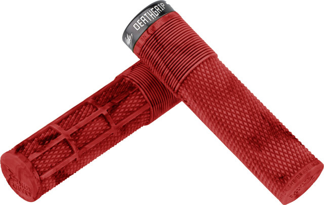DMR Puños de manillar Brendog Death Grip FL Lock On - marble red/L