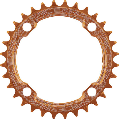 Race Face Narrow Wide Kettenblatt, 4-Arm, 104 mm Lochkreis, 10-/11-/12-fach - orange/32 Zähne