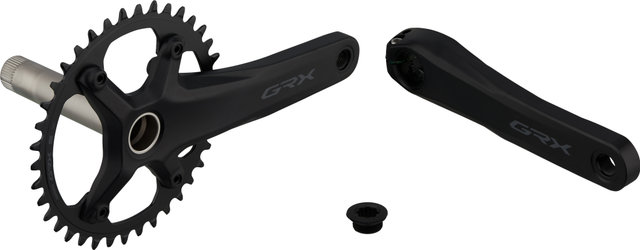 Shimano GRX Kurbelgarnitur FC-RX610-1 Hollowtech II - schwarz/172,5 mm 38 Zähne