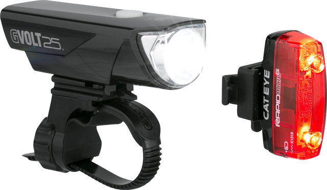 CATEYE HL-EL360G RC GVOLT25+TL-LD620G RapidMicroG Light Set - StVZO Approved - black