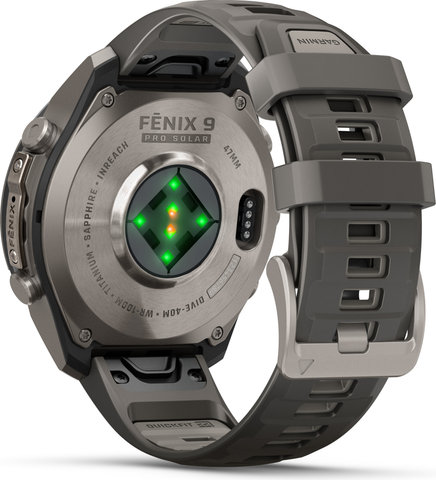 Garmin fēnix 9 Pro – inReach Solar 47 mm Titan Multisport-Smartwatch - kieselgrau-titan