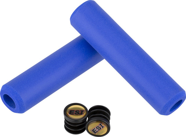 ESI Extra Chunky Silicone Handlebar Grips - blue/130 mm