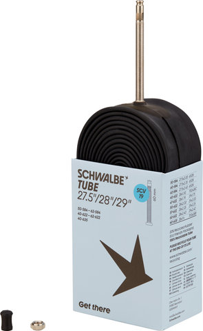 Schwalbe Inner tube SCV (Schwalbe Clik Valve) 27.5"/28"/29" - black | SCV (Schwalbe Clik Valve) | 40-584 to 62-635 | 60 mm