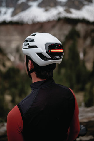 ABUS Taipan LED Helmet - shiny white | 54 - 58 cm