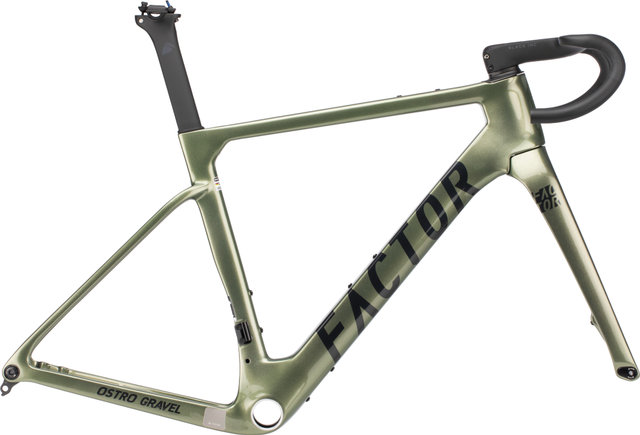 Factor OSTRO Gravel V.A.M. UDH Disc SRAM DUB Carbon Frame Kit - olive green | M | 50 mm | 1 1/8" - 1 3/8" tapered | 0 mm | 27,5" (650B), 28"