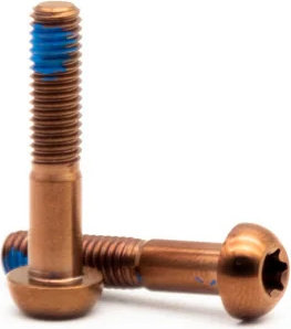 OAK Components Juego de Tornillos de titanio M5x25 para Abrazadera de manillar SRAM - copper