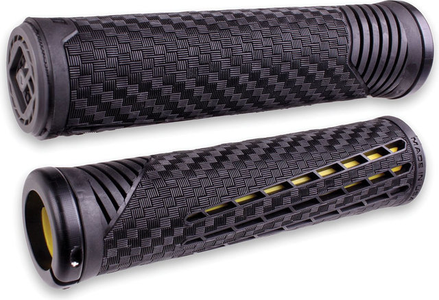 ODI Poignées de guidon CF v2.1 Lock-On - black-yellow | 135 mm