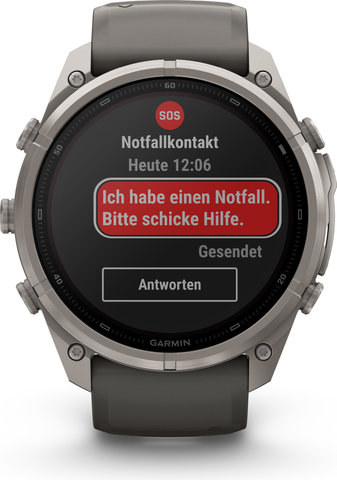 Garmin fēnix 9 Pro – inReach Solar 51 mm Titan Multisport-Smartwatch - kieselgrau-titan