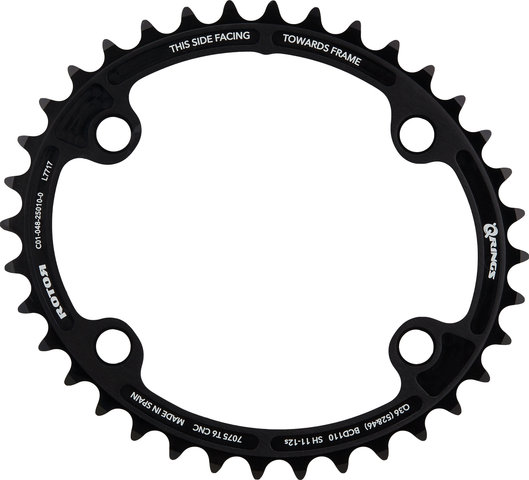 Rotor Manivelle de capteur de puissance INspider ALDHU Carbone Oval Q-Rings - noir/170,0 mm