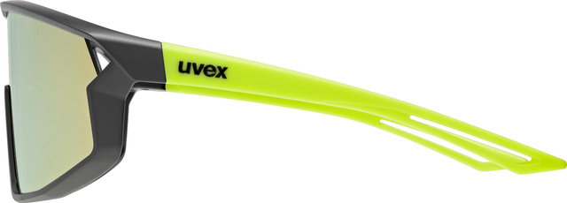 uvex Gafas para niños Skyryse Jr. - black-yellow/mirror yellow