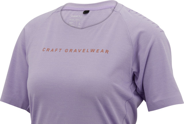 Craft Adv Gravel S/S Tee Damen Jersey - lavender-melange/S