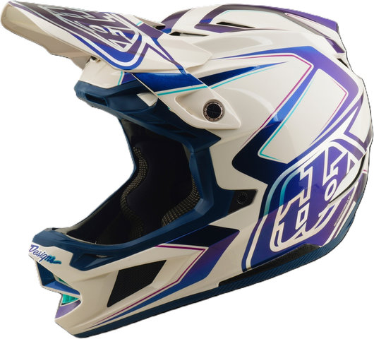 Troy Lee Designs D4 Composite MIPS Fullface Helmet - flared white-indigo | 57 - 58 cm