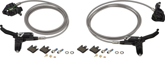 Hope Tech 4 X2 v+h Set Scheibenbremse mit Stahlflexleitung - black-black/Set/links/rechts (seitenspezifisch)