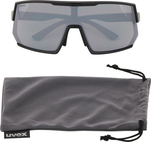 uvex sportstyle 235 sports glasses - black matte/mirror silver